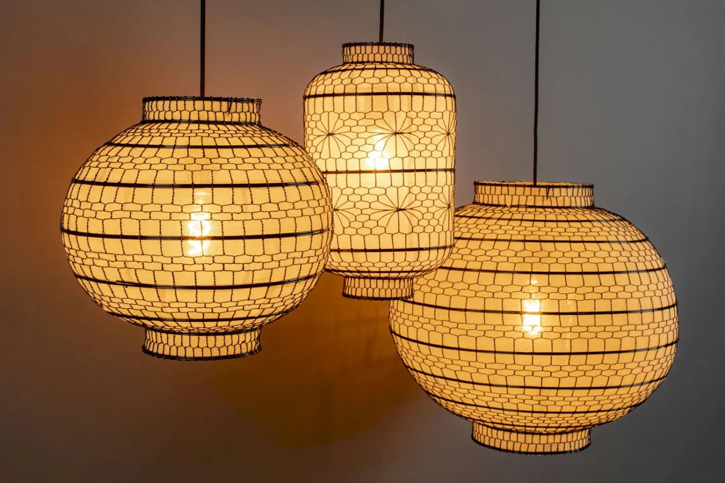 Outlet Dutchbone Ming Hanglamp Black, White