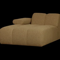 Hot WOOOD Mojo Bouclé Chaise Longue Yellow, Brown Melange