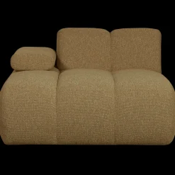 Hot WOOOD Mojo Bouclé Chaise Longue Yellow, Brown Melange