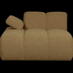 Hot WOOOD Mojo Bouclé Chaise Longue Yellow, Brown Melange