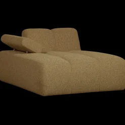 Hot WOOOD Mojo Bouclé Chaise Longue Yellow, Brown Melange