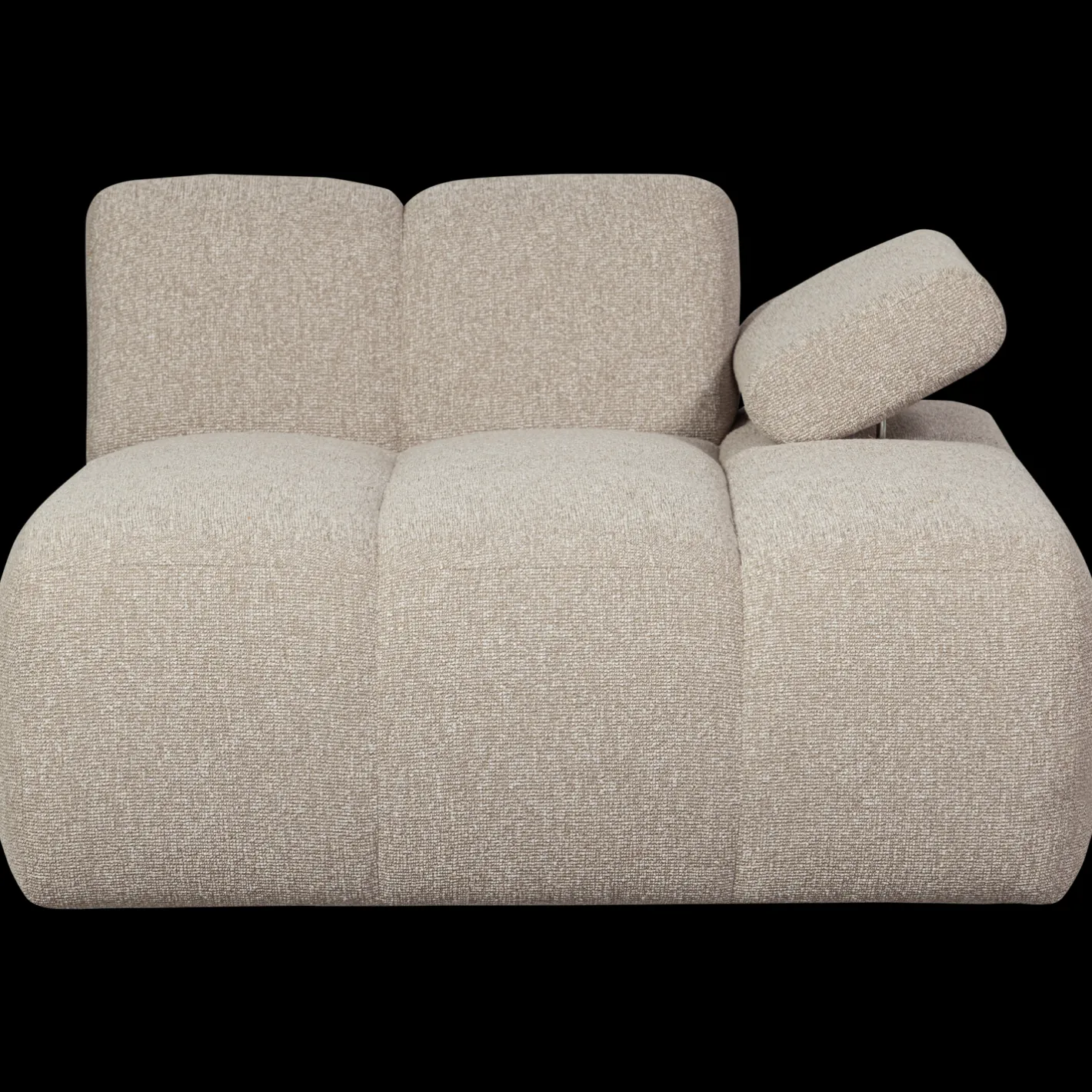 New WOOOD Mojo Bouclé Chaise Longue Beige Melange