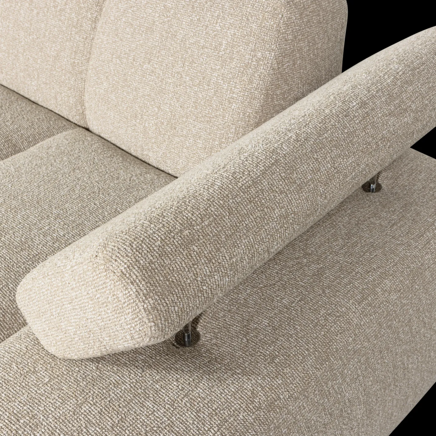 New WOOOD Mojo Bouclé Chaise Longue Beige Melange