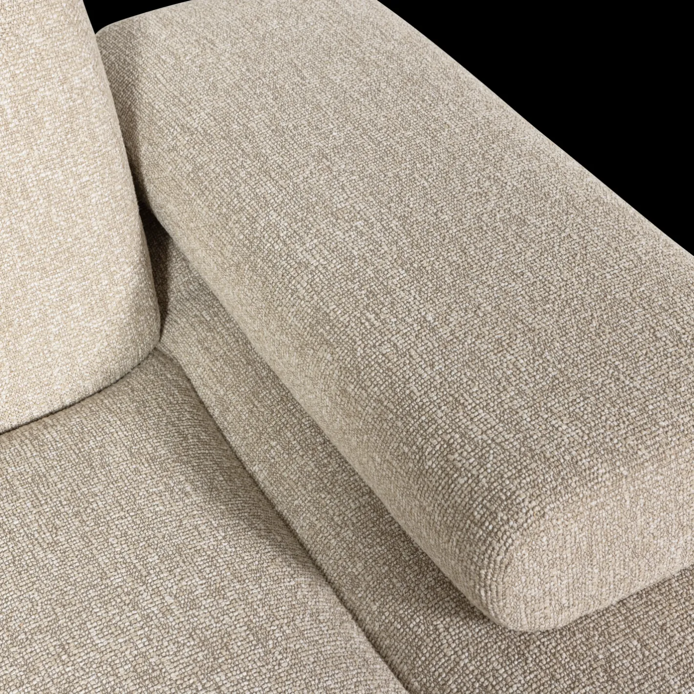 New WOOOD Mojo Bouclé Chaise Longue Beige Melange