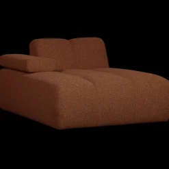 New WOOOD Mojo Bouclé Chaise Longue Rust Brown Melange