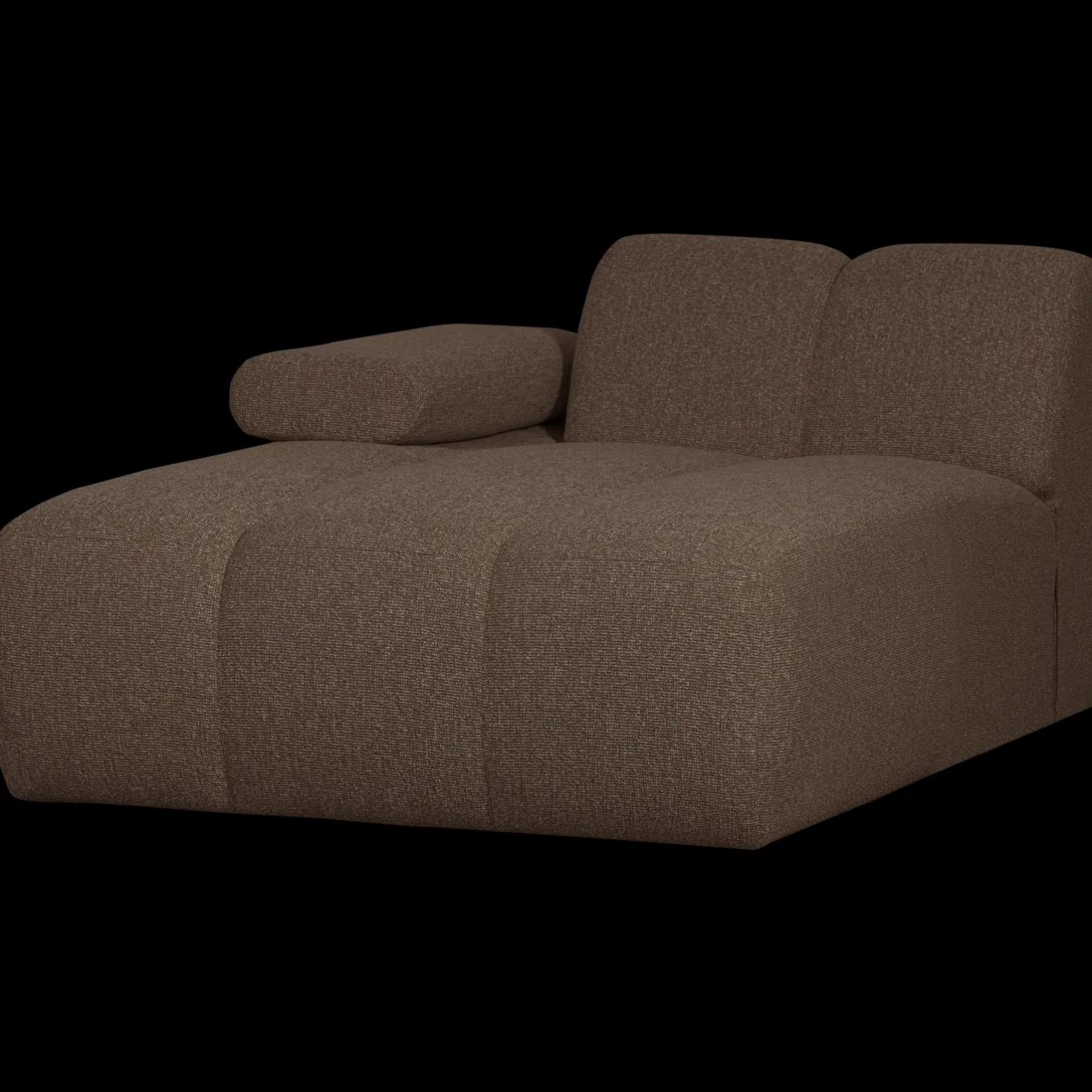 Outlet WOOOD Mojo Bouclé Chaise Longue Brown Melange