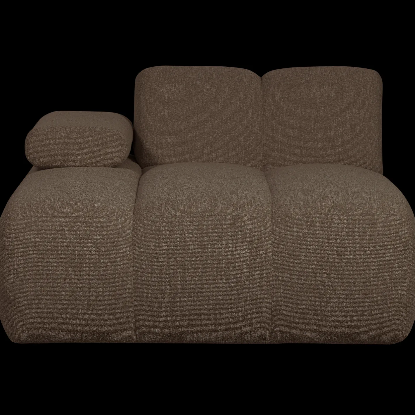 Outlet WOOOD Mojo Bouclé Chaise Longue Brown Melange