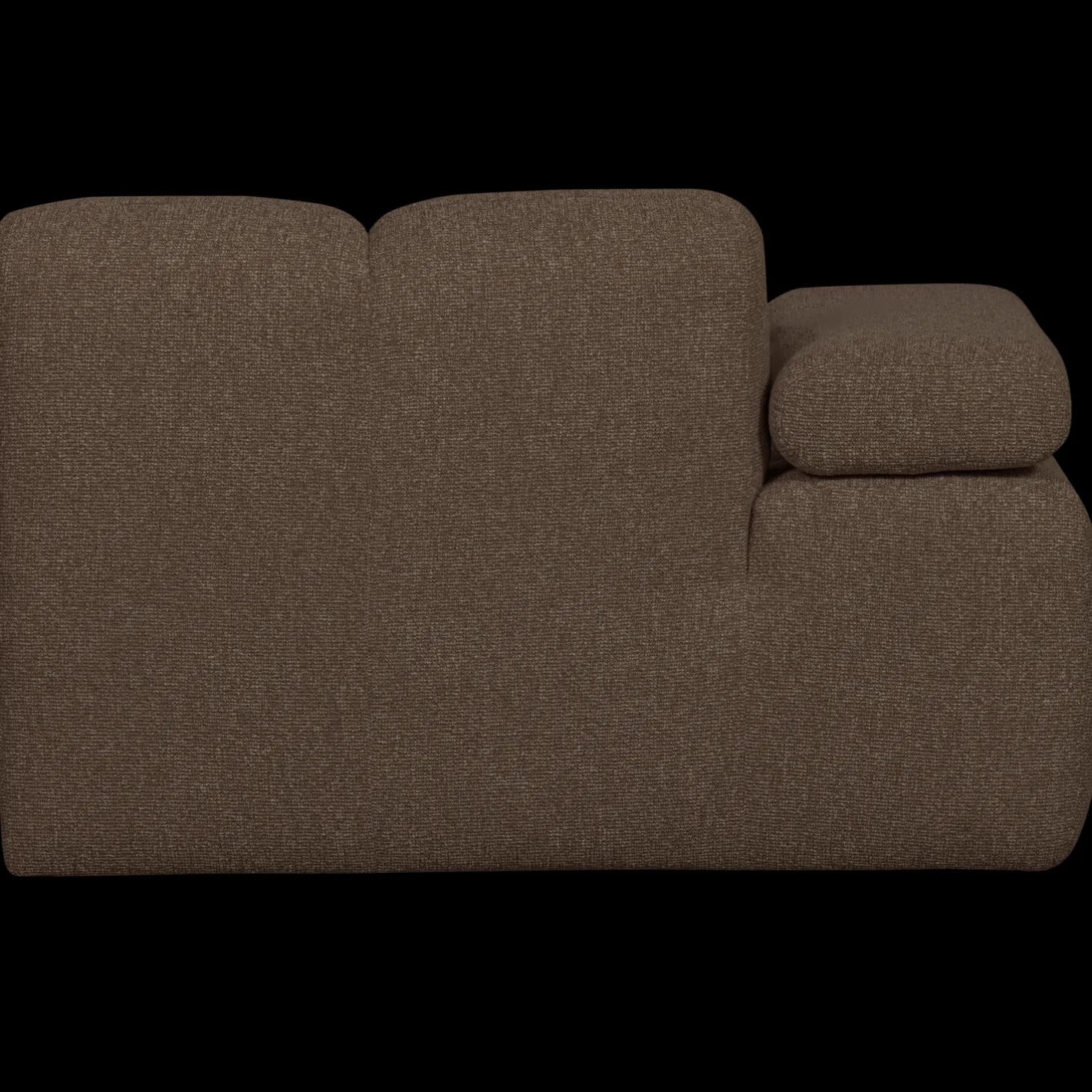 Outlet WOOOD Mojo Bouclé Chaise Longue Brown Melange