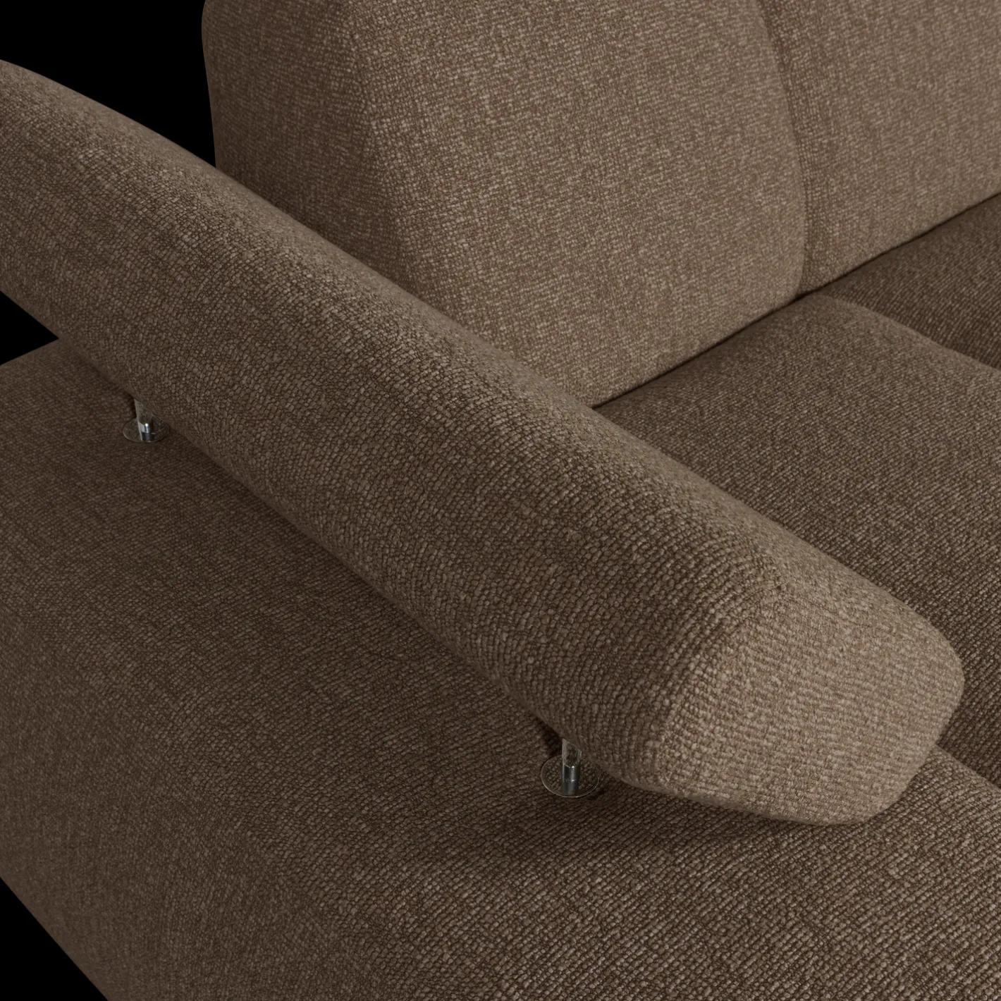Outlet WOOOD Mojo Bouclé Chaise Longue Brown Melange