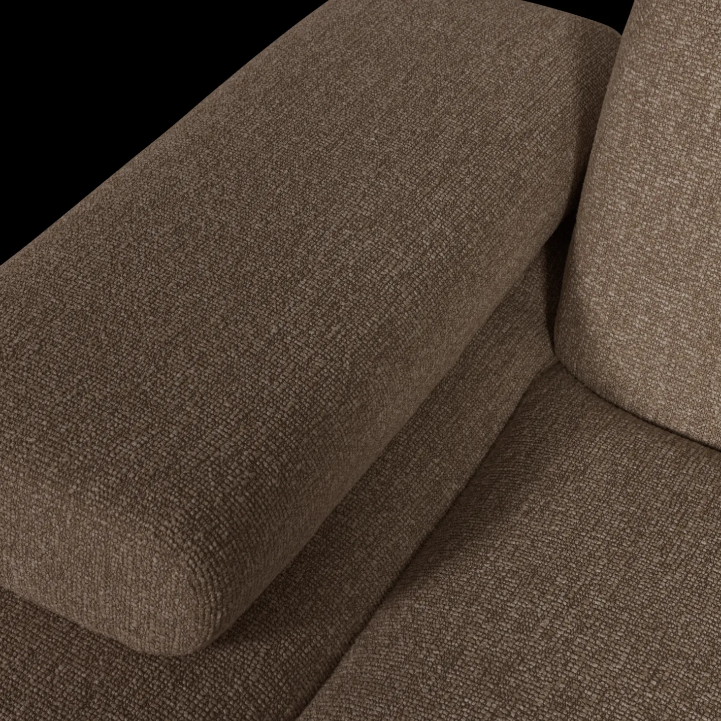 Outlet WOOOD Mojo Bouclé Chaise Longue Brown Melange