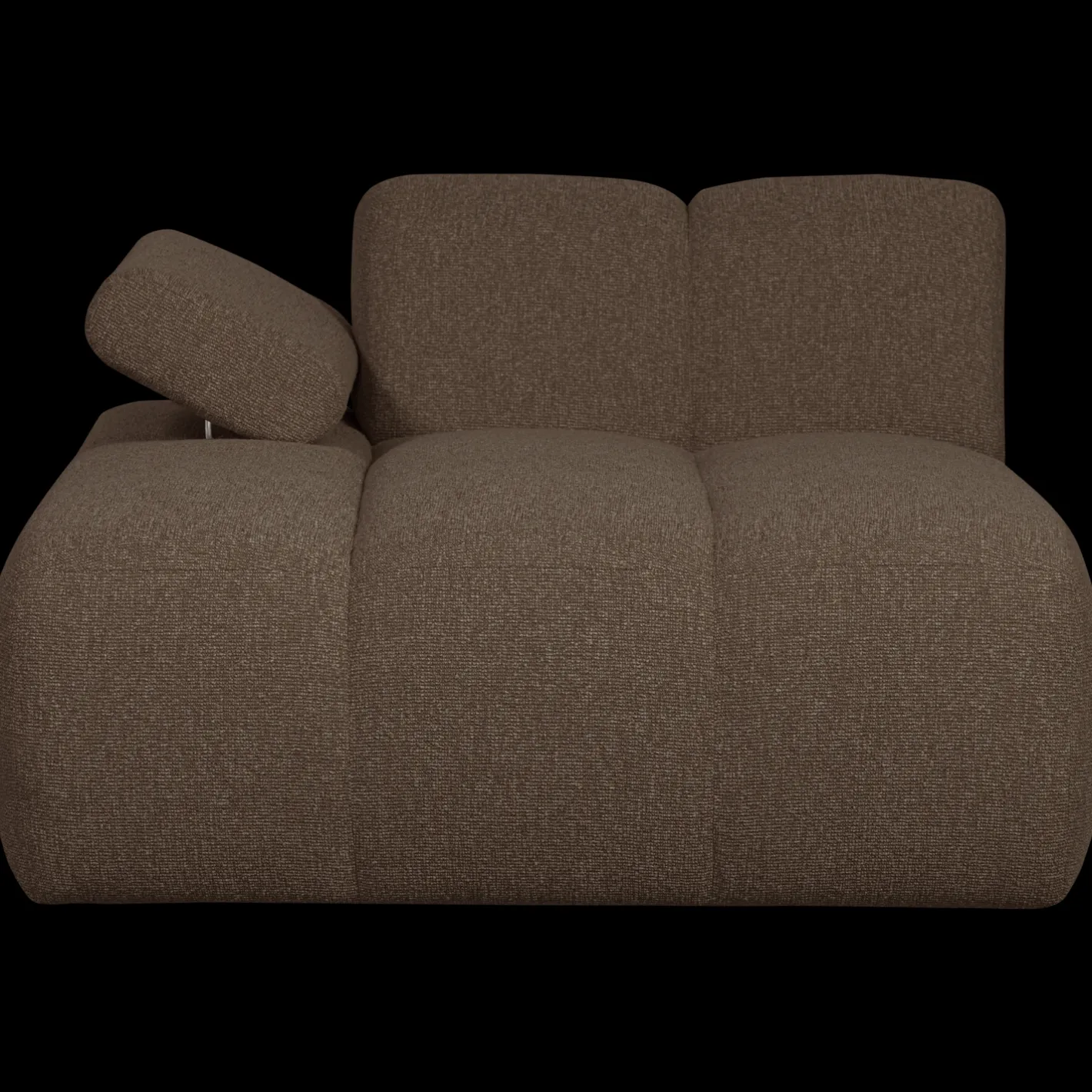 Outlet WOOOD Mojo Bouclé Chaise Longue Brown Melange