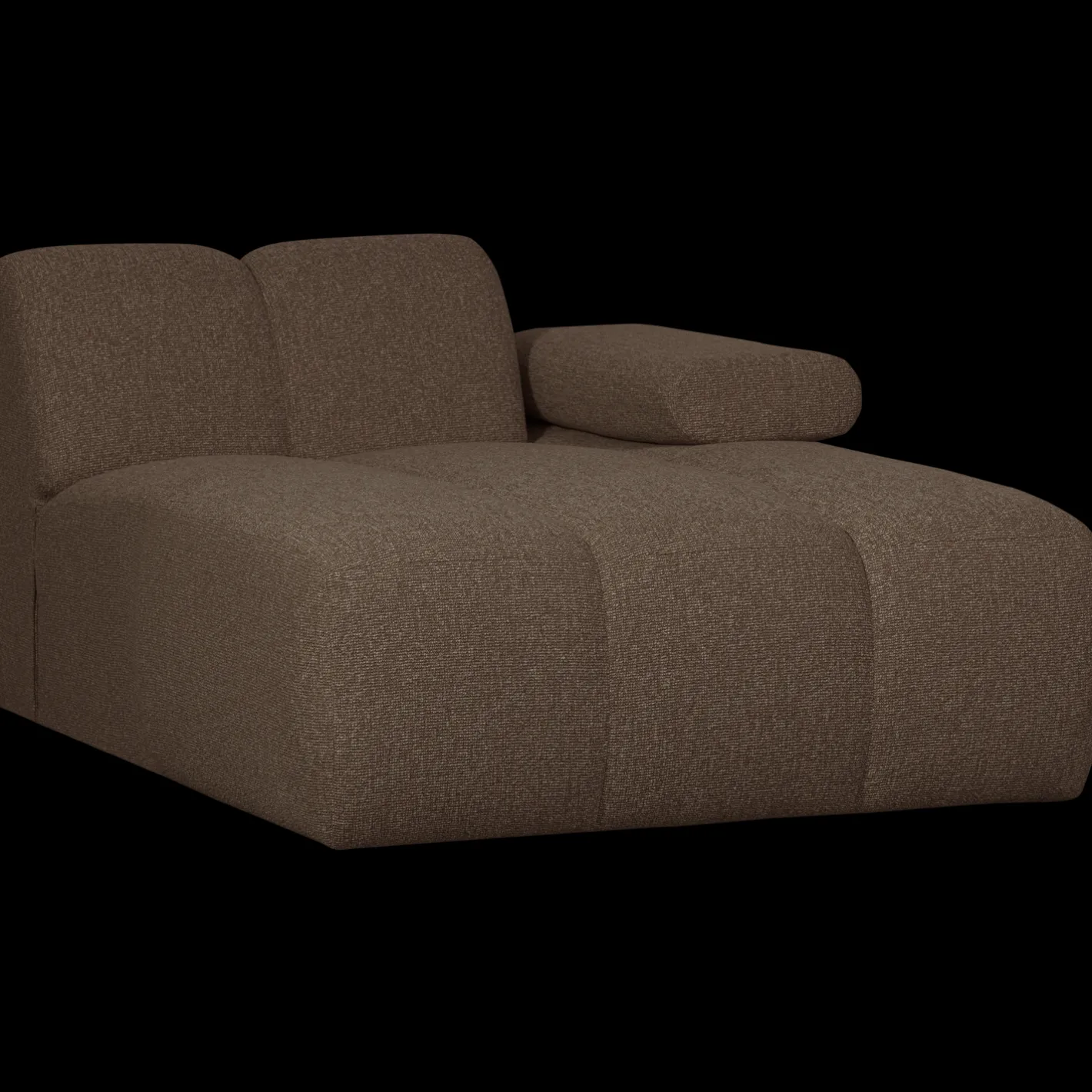 Sale WOOOD Mojo Bouclé Chaise Longue Brown Melange