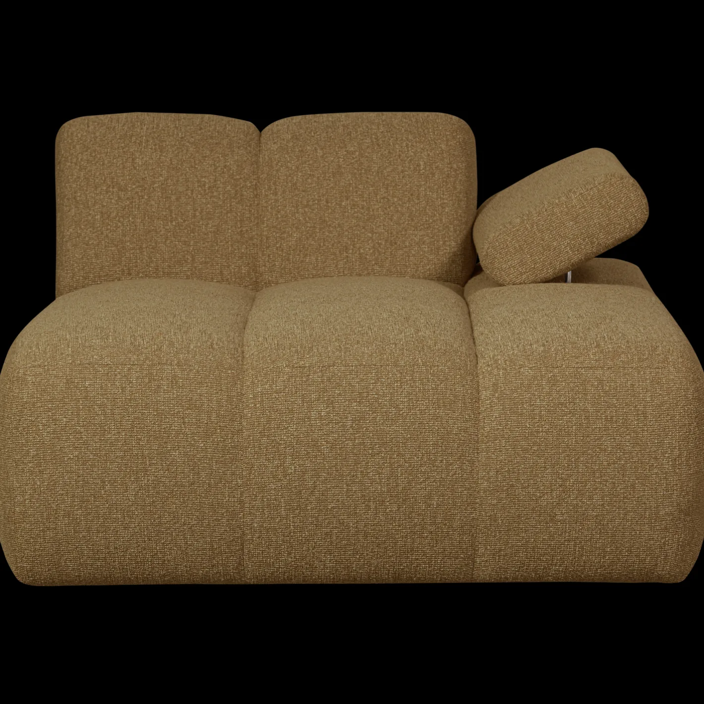 New WOOOD Mojo Bouclé Chaise Longue Yellow, Brown Melange