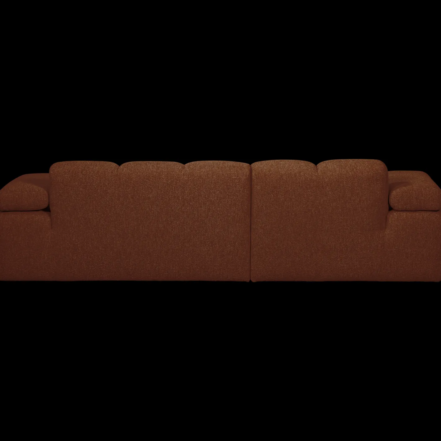 WOOOD Mojo Bouclé Chaise Longue Bank Rust Brown Melange