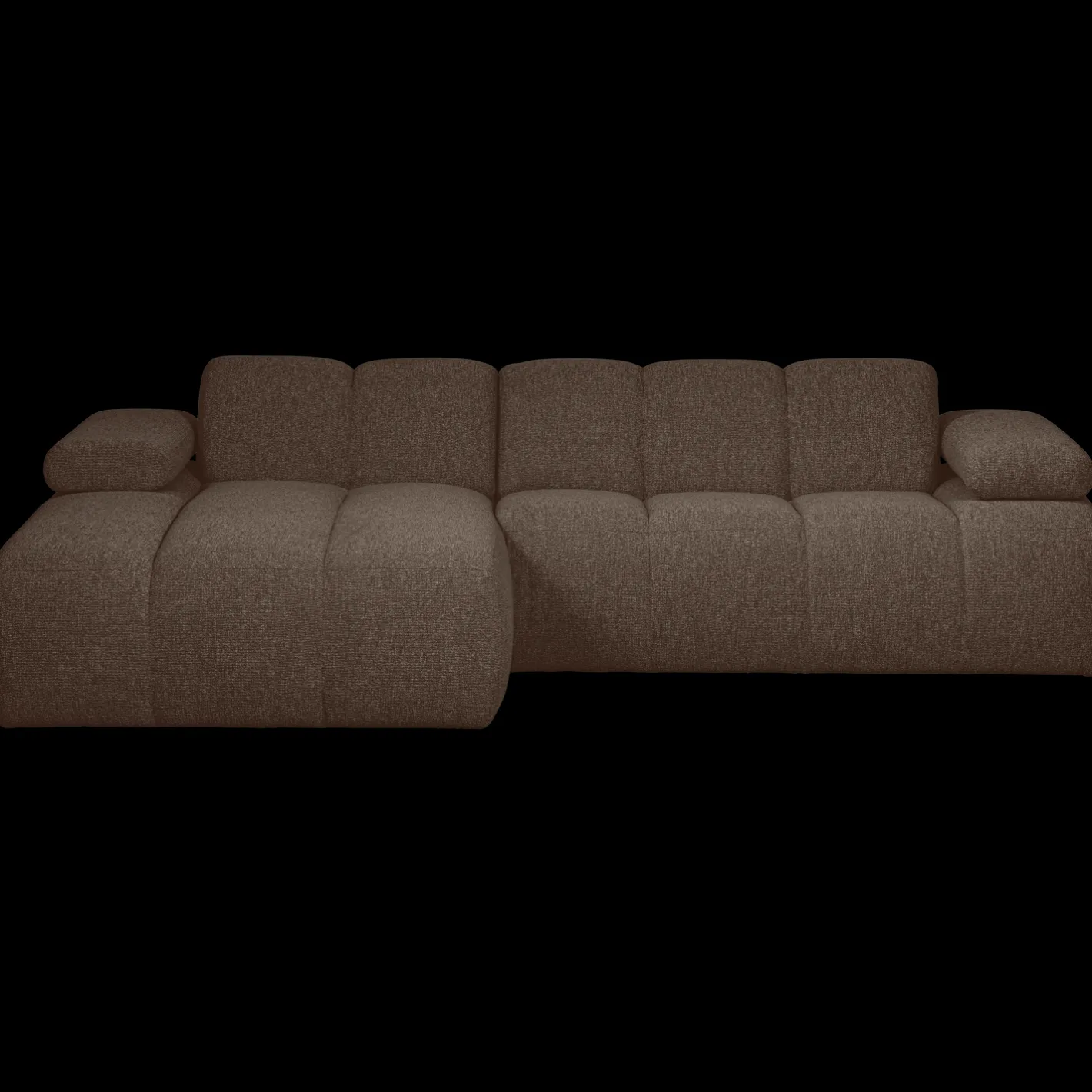 Online WOOOD Mojo Bouclé Chaise Longue Bank Brown Melange