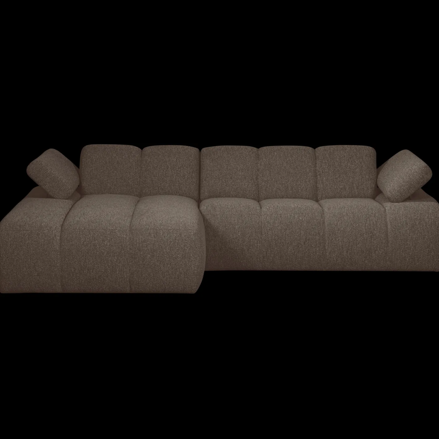 Online WOOOD Mojo Bouclé Chaise Longue Bank Brown Melange