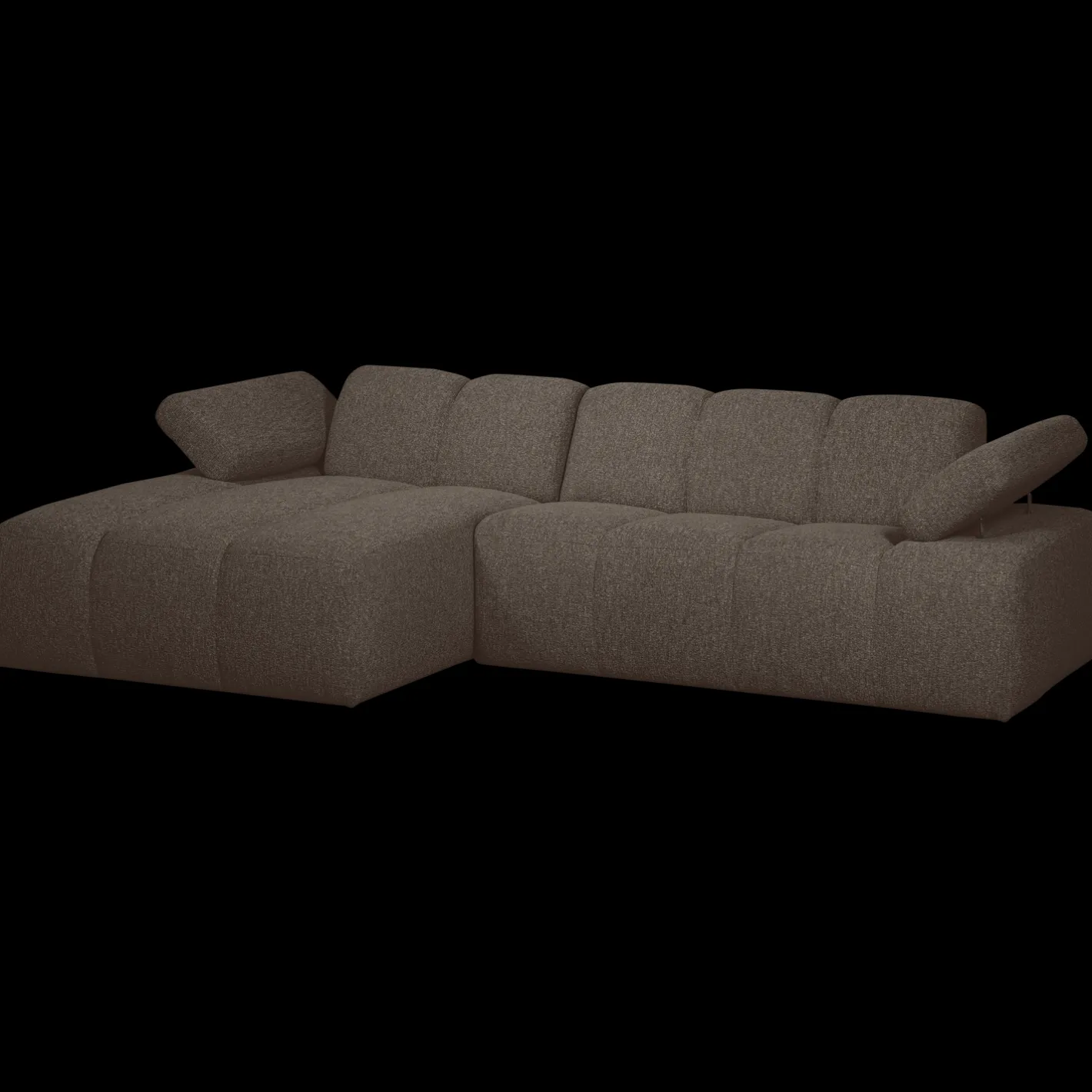 Online WOOOD Mojo Bouclé Chaise Longue Bank Brown Melange