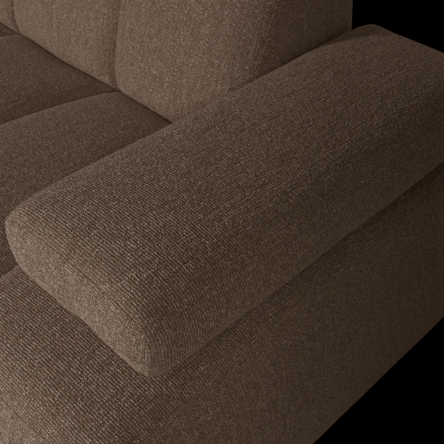 Online WOOOD Mojo Bouclé Chaise Longue Bank Brown Melange