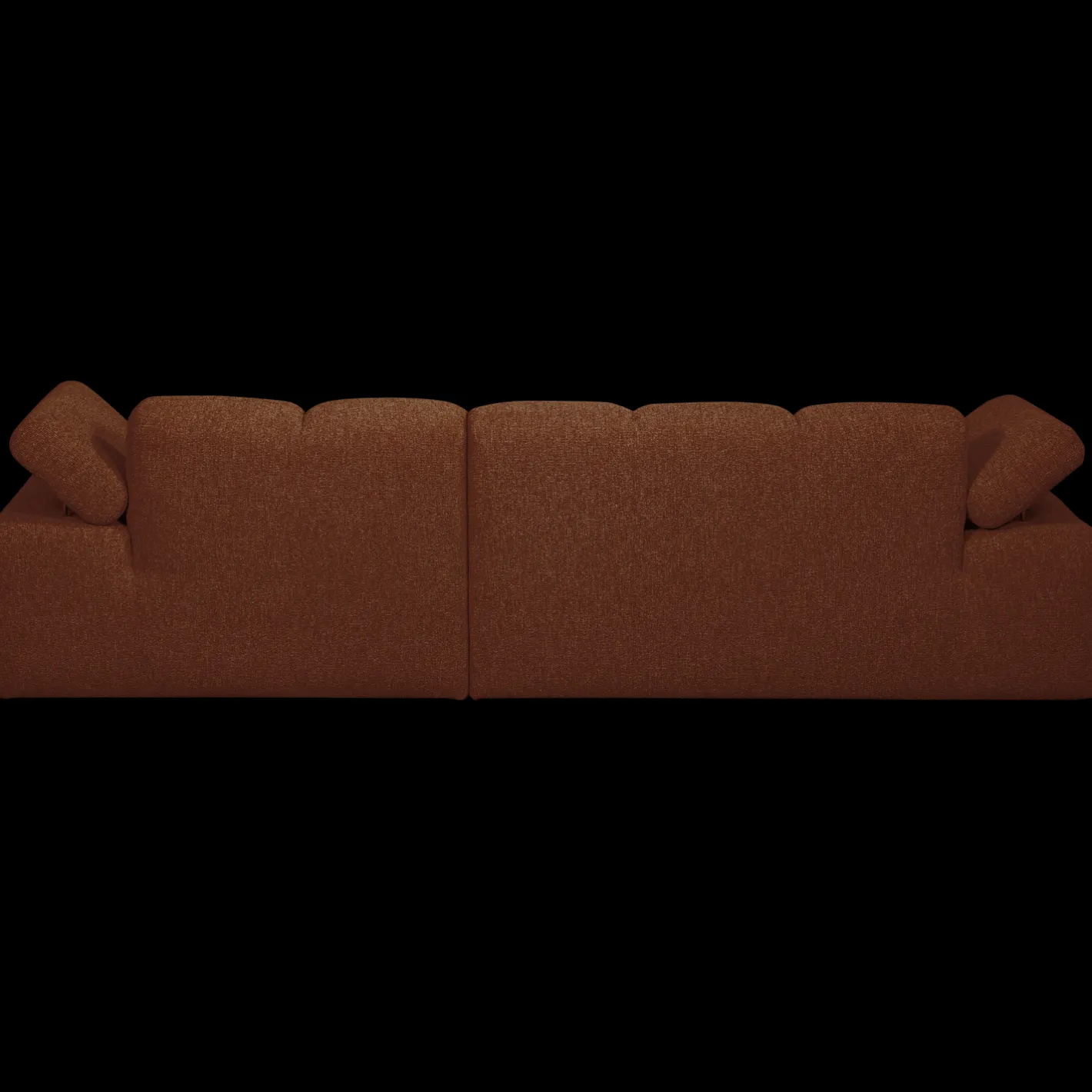 Clearance WOOOD Mojo Bouclé Chaise Longue Bank Rust Brown Melange