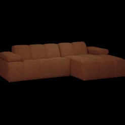 Clearance WOOOD Mojo Bouclé Chaise Longue Bank Rust Brown Melange