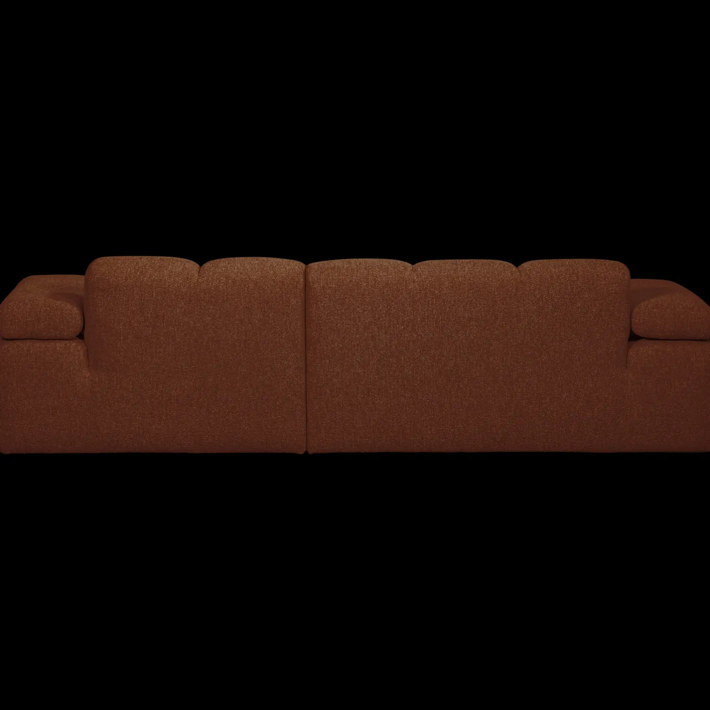 Clearance WOOOD Mojo Bouclé Chaise Longue Bank Rust Brown Melange