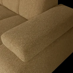 New WOOOD Mojo Bouclé Chaise Longue Bank Yellow, Brown Melange