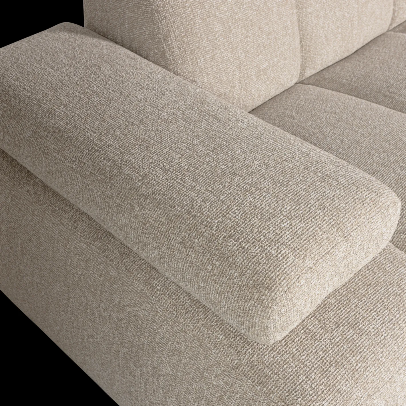 Clearance WOOOD Mojo Bouclé Chaise Longue Bank Beige Melange