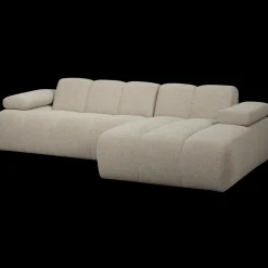 Clearance WOOOD Mojo Bouclé Chaise Longue Bank Beige Melange