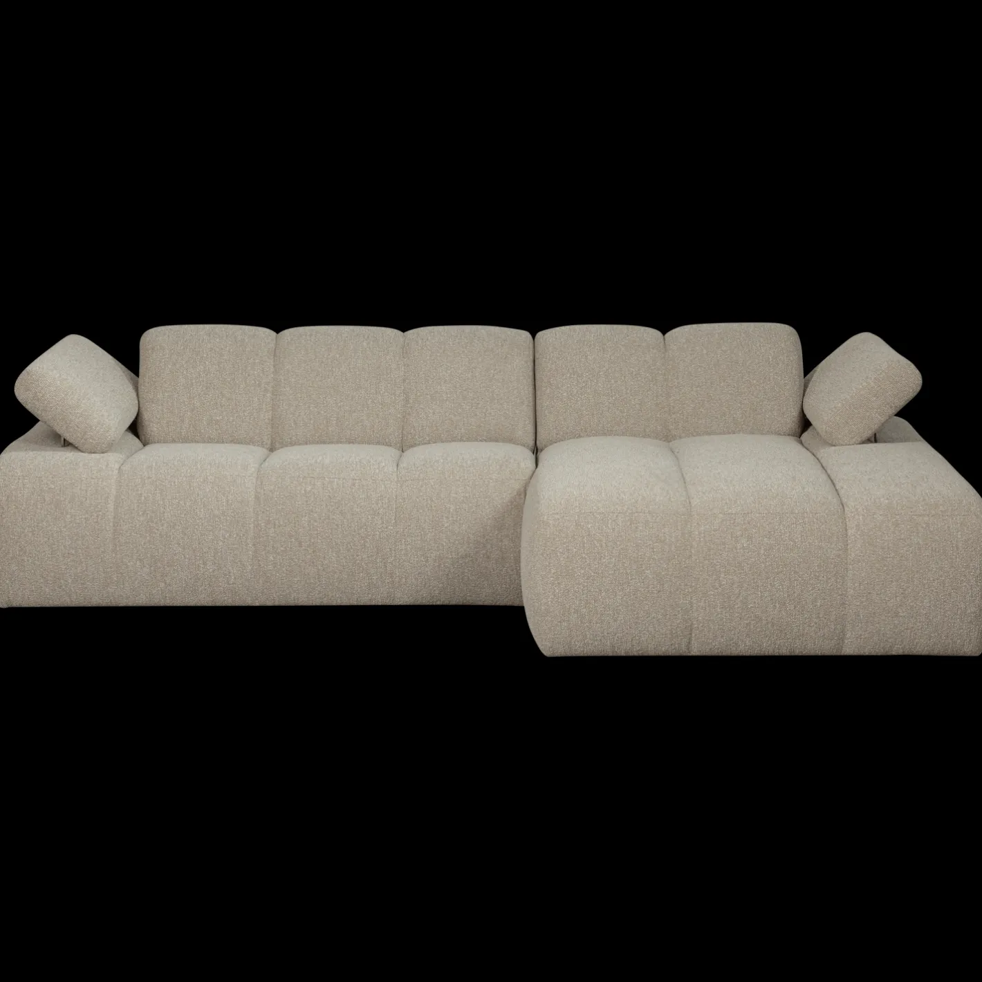Clearance WOOOD Mojo Bouclé Chaise Longue Bank Beige Melange