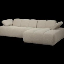 Clearance WOOOD Mojo Bouclé Chaise Longue Bank Beige Melange