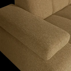 Clearance WOOOD Mojo Bouclé Chaise Longue Bank Yellow, Brown Melange