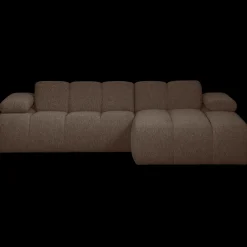 Hot WOOOD Mojo Bouclé Chaise Longue Bank Brown Melange