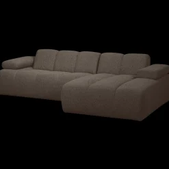Hot WOOOD Mojo Bouclé Chaise Longue Bank Brown Melange