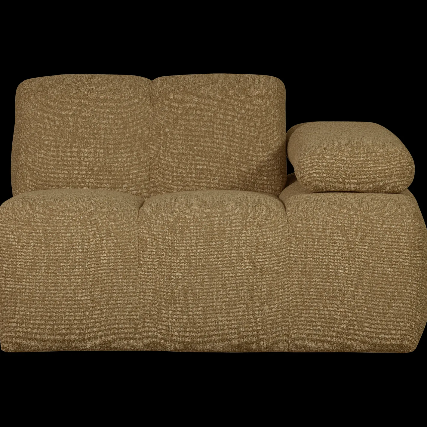 Best WOOOD Mojo Bouclé Elementenbank Yellow, Brown Melange