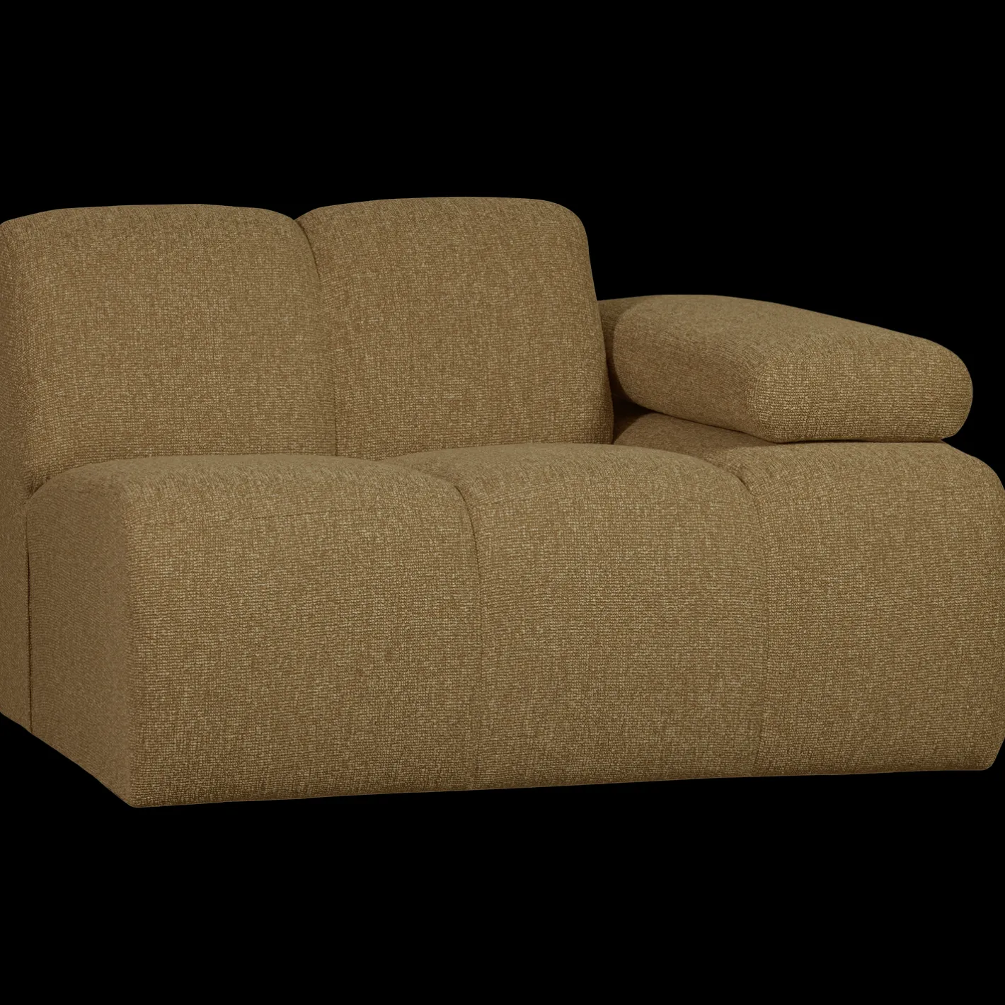Best WOOOD Mojo Bouclé Elementenbank Yellow, Brown Melange