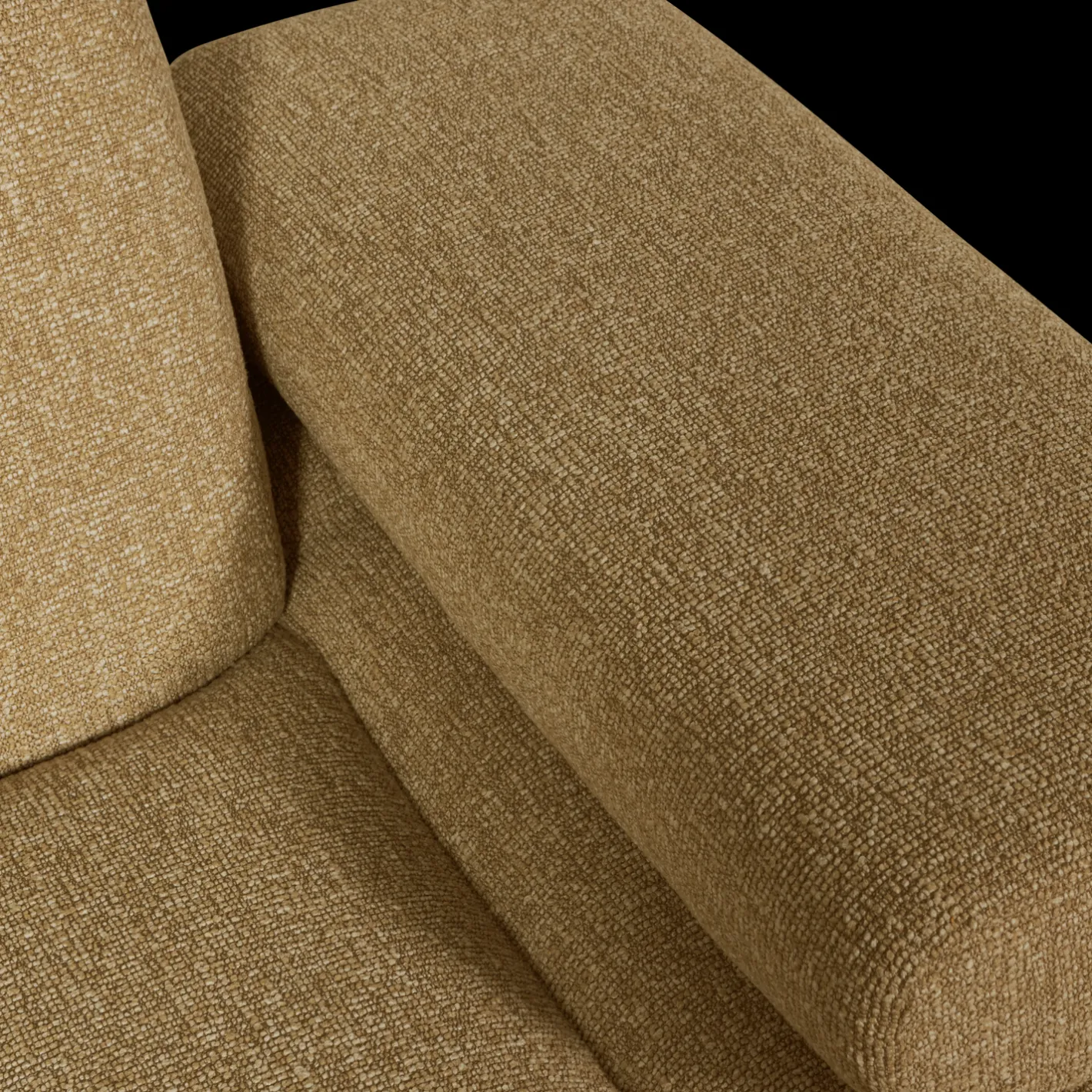 Best WOOOD Mojo Bouclé Elementenbank Yellow, Brown Melange