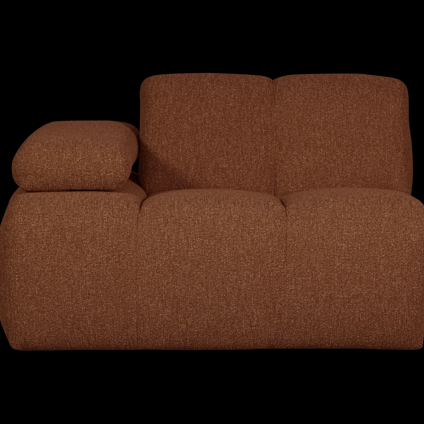WOOOD Mojo Bouclé Elementenbank Rust Brown Melange