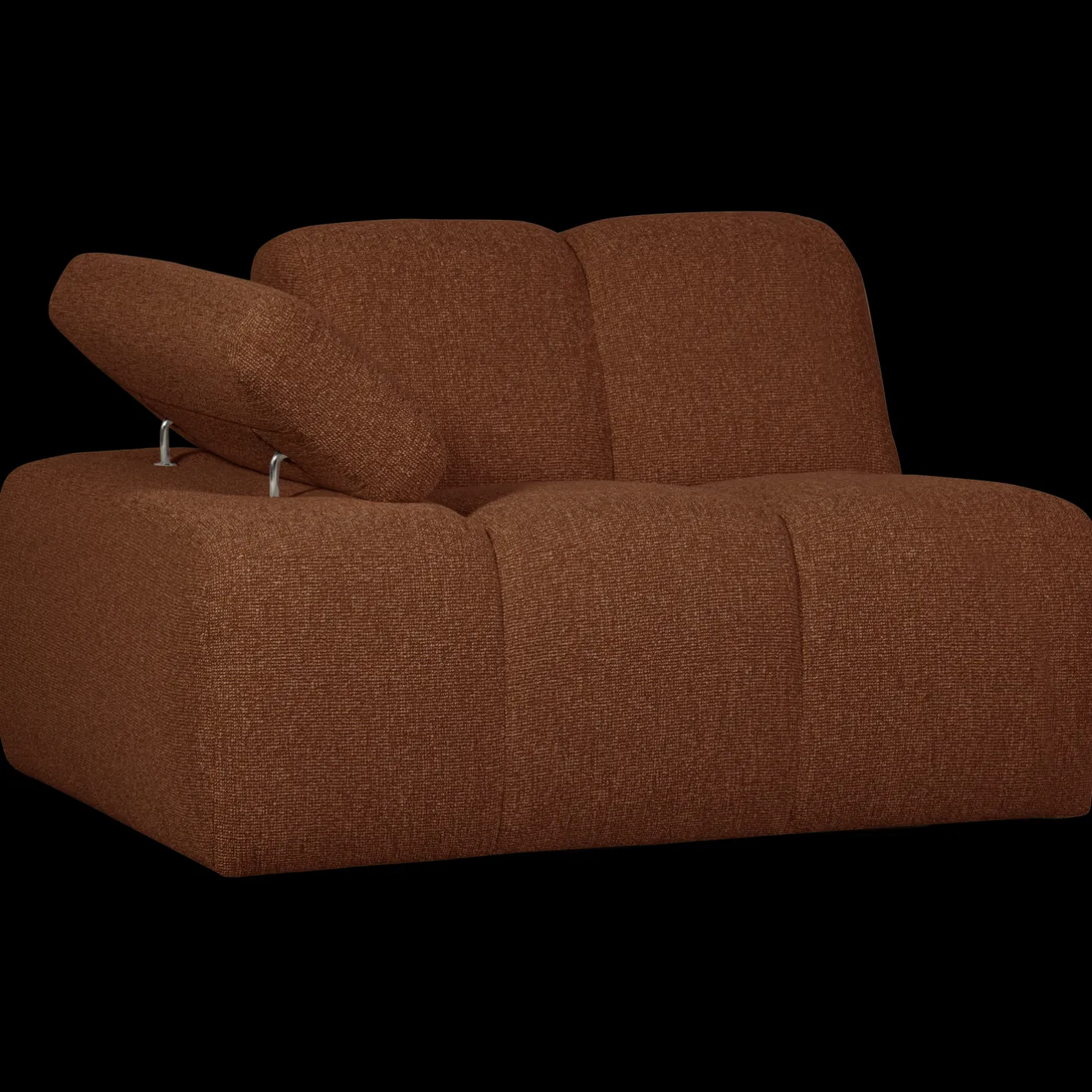 WOOOD Mojo Bouclé Elementenbank Rust Brown Melange