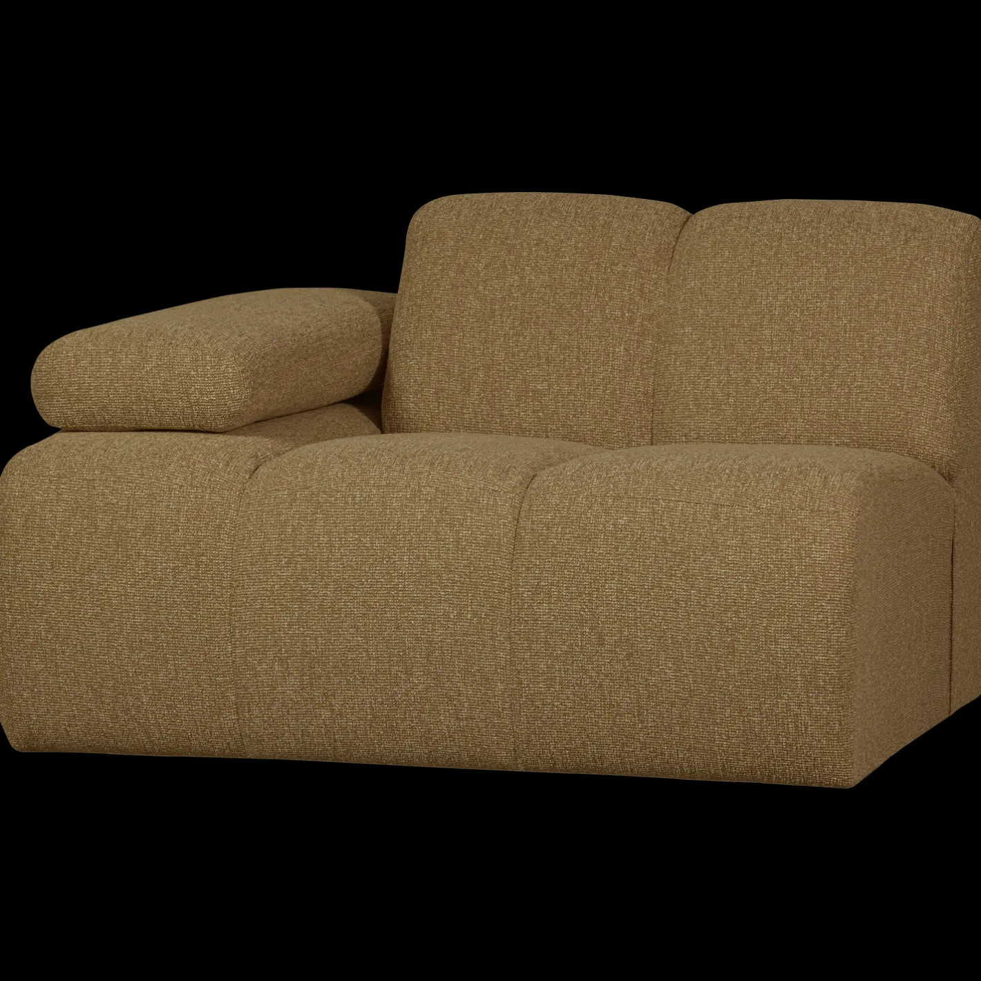 Clearance WOOOD Mojo Bouclé Elementenbank Yellow, Brown Melange