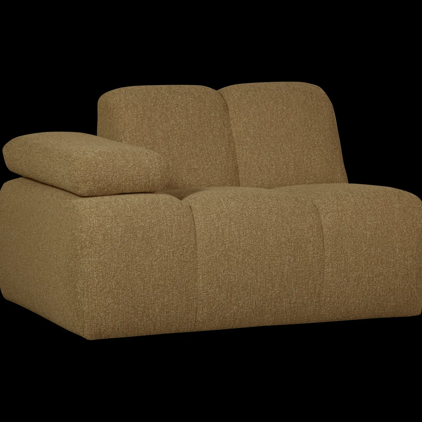 Clearance WOOOD Mojo Bouclé Elementenbank Yellow, Brown Melange