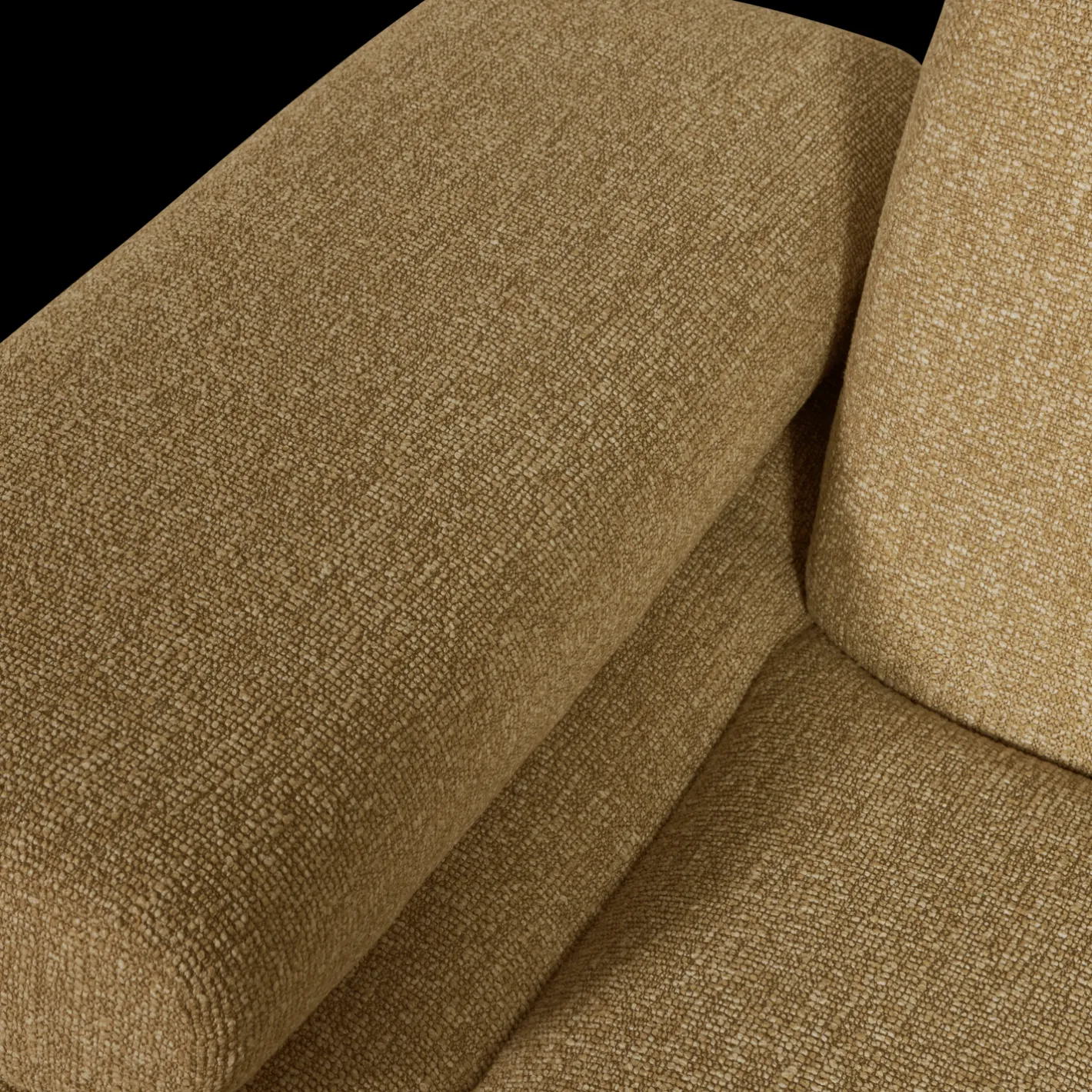 Clearance WOOOD Mojo Bouclé Elementenbank Yellow, Brown Melange