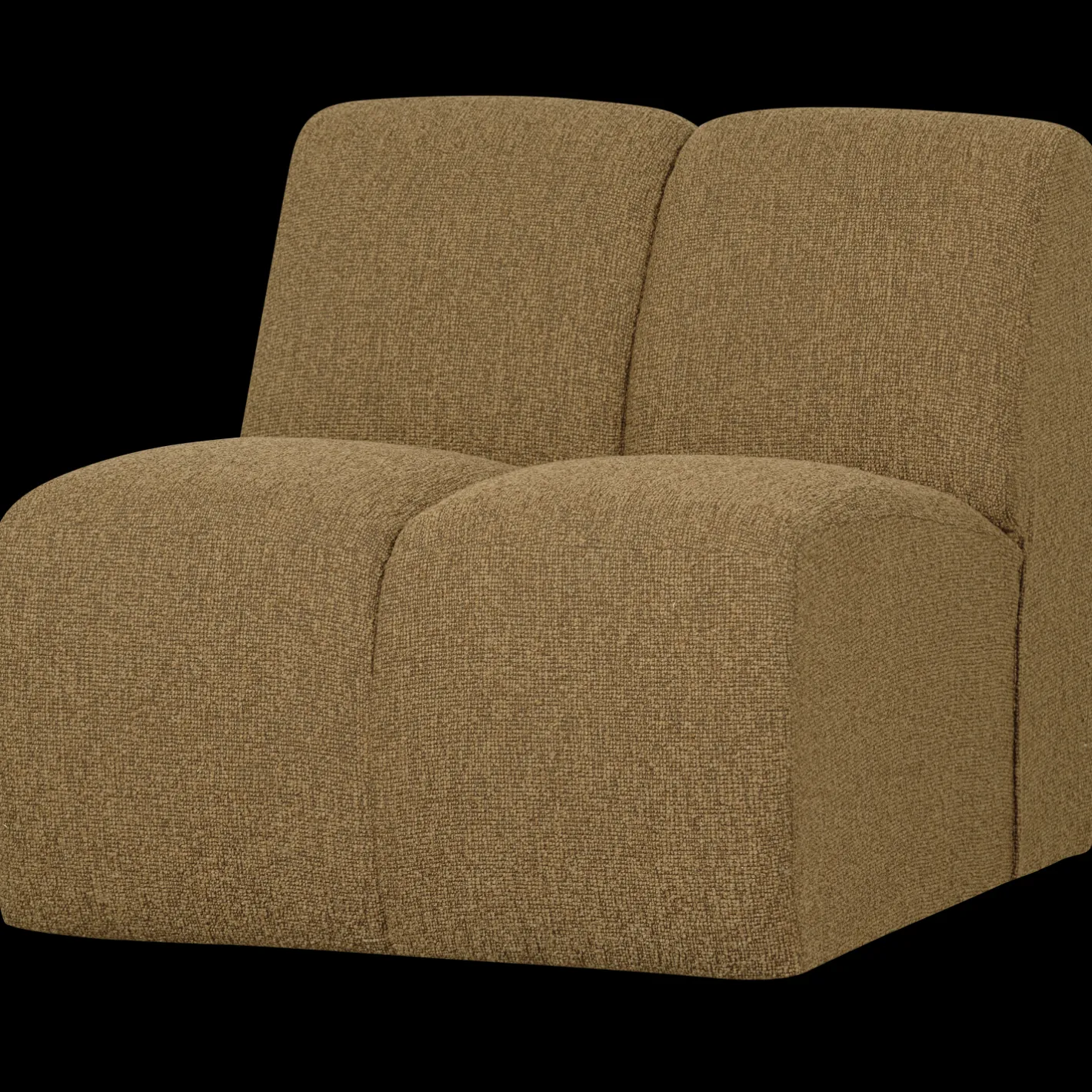 Clearance WOOOD Mojo Bouclé Elementenbank Yellow, Brown Melange