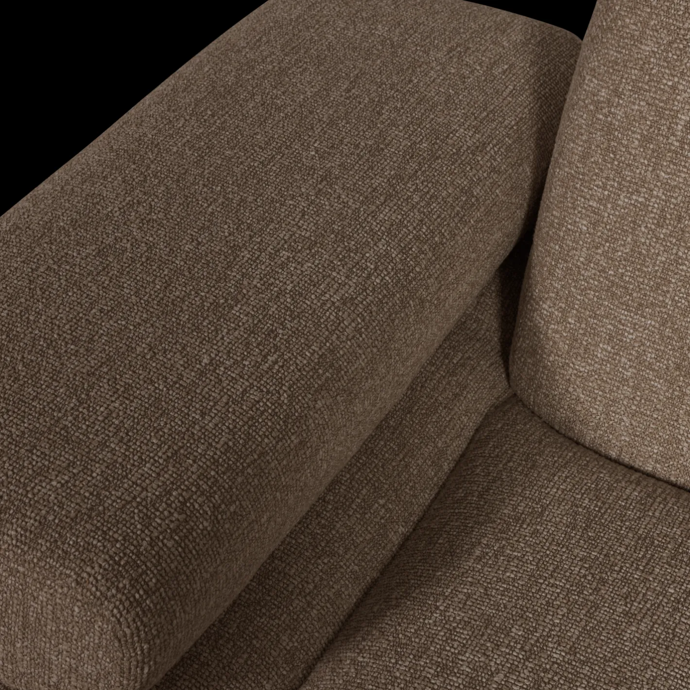 New WOOOD Mojo Bouclé Elementenbank Brown Melange