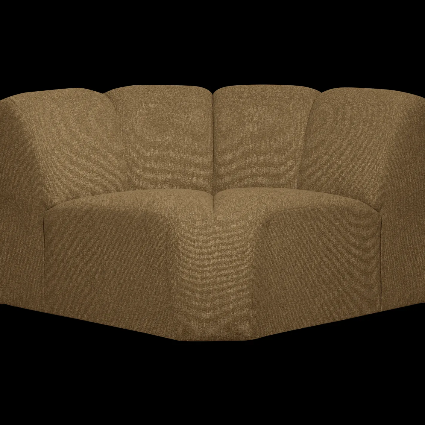 Clearance WOOOD Mojo Bouclé Hoek Elementenbank Yellow, Brown Melange
