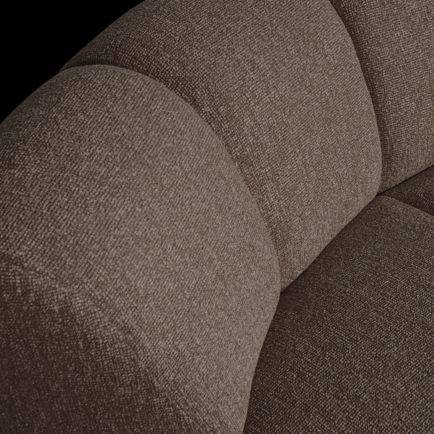 Best WOOOD Mojo Bouclé Hoek Elementenbank Brown Melange