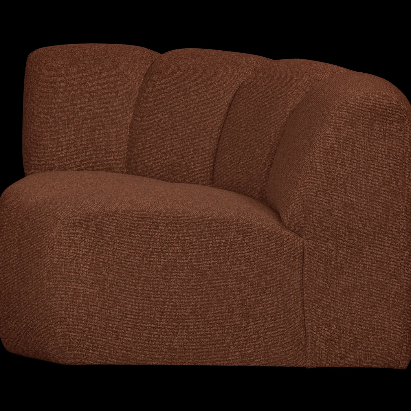 Hot WOOOD Mojo Bouclé Hoek Elementenbank Rust Brown Melange