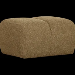 Hot WOOOD Mojo Bouclé Poef Yellow, Brown Melange
