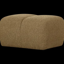 Hot WOOOD Mojo Bouclé Poef Yellow, Brown Melange