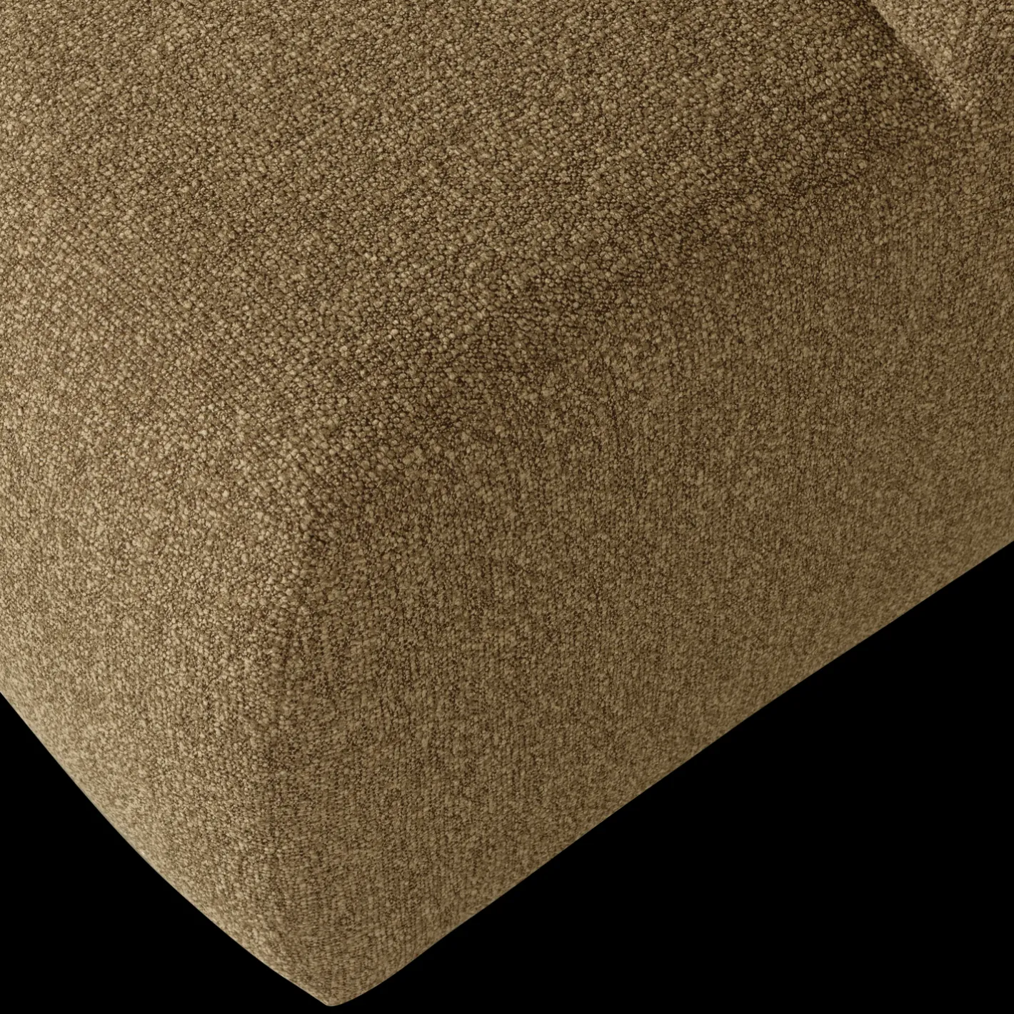 Hot WOOOD Mojo Bouclé Poef Yellow, Brown Melange