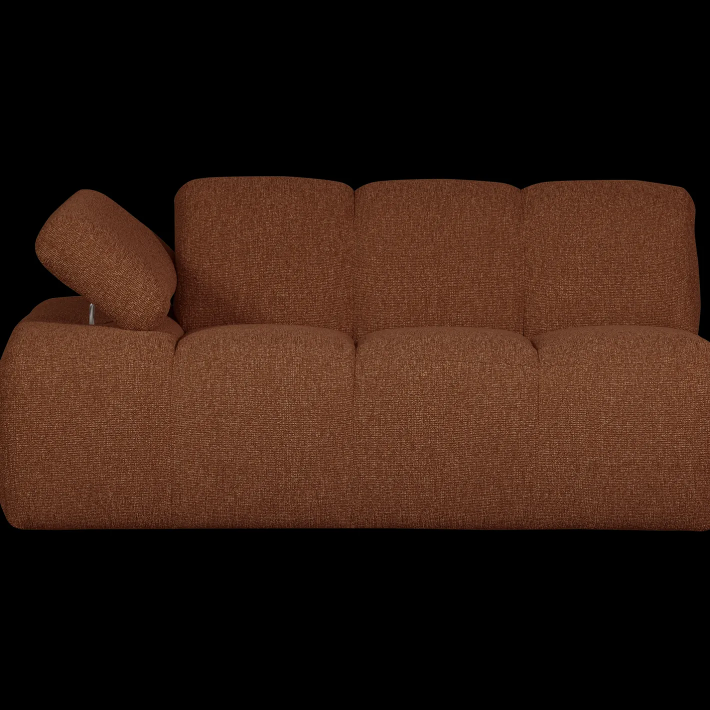 New WOOOD Mojo Bouclé Zitbank Rust Brown Melange